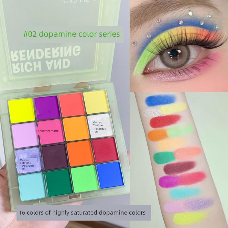 Colorful Makeup Eyeshadow Palette, Macaron Dopamine Stage Makeup, Multi-Color Eye Makeup, Makeup Artist's Special Carmela Eyeshadow