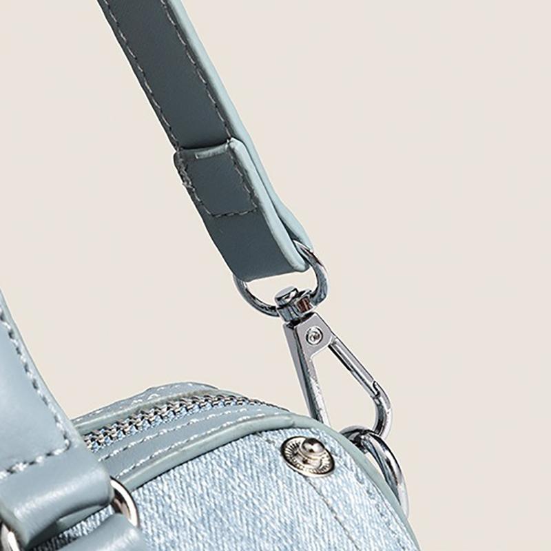 Taschen für Damen 2024 Neuer Stil Die diesjährige beliebte Retro-Denim-Boston-Handtasche High-End-Nischen-Crossbody-Tasche