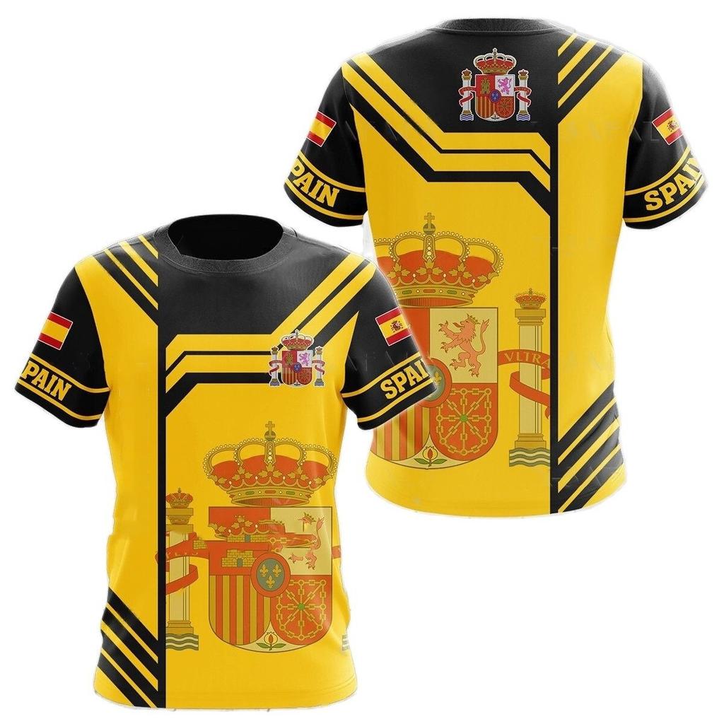 Pánské tričko s grafikou španělské vlajky, armádní ležérní trička s krátkým rukávem, pánské lovecké tričko, top pro španělské veterány, maskáčové oblečení Xl