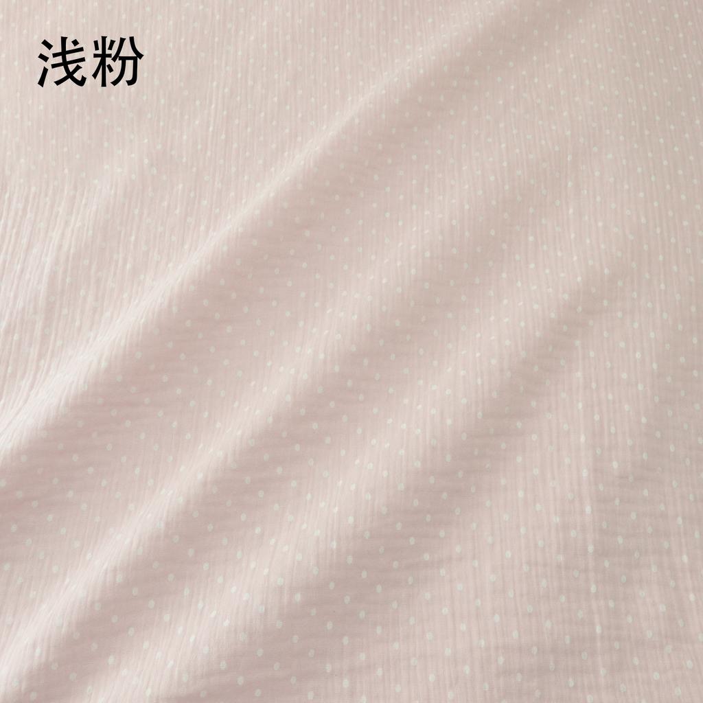 Soft Dot Print Cotton Sewing Fabric Crepe Double Layer Gauze Cloth Cotton Skirt Pajama Cotton Fabric 100*135cm