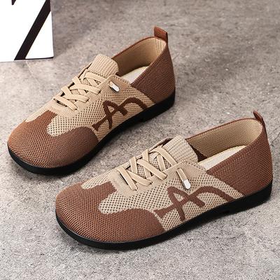 Shoes Women's Summer New Soft-soled Breathable Single Shoes Fashionable Versatile Fly-woven Women's Shoes Casual One-pedal Flat Shoes