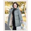 Winter Cotton Padded Jacket Hooded Fleece Thick Parkas Warm Loose Long Overcoat Middle Aged  Coat