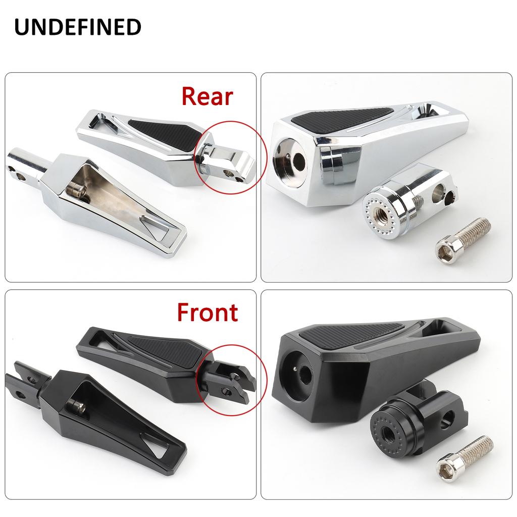 Phantom Foot Pegs Footrest Front Rear Pedals for Harley Softail 2018-2023 Fat Boy Street Bob Low Rider Breakout Slim Deluxe