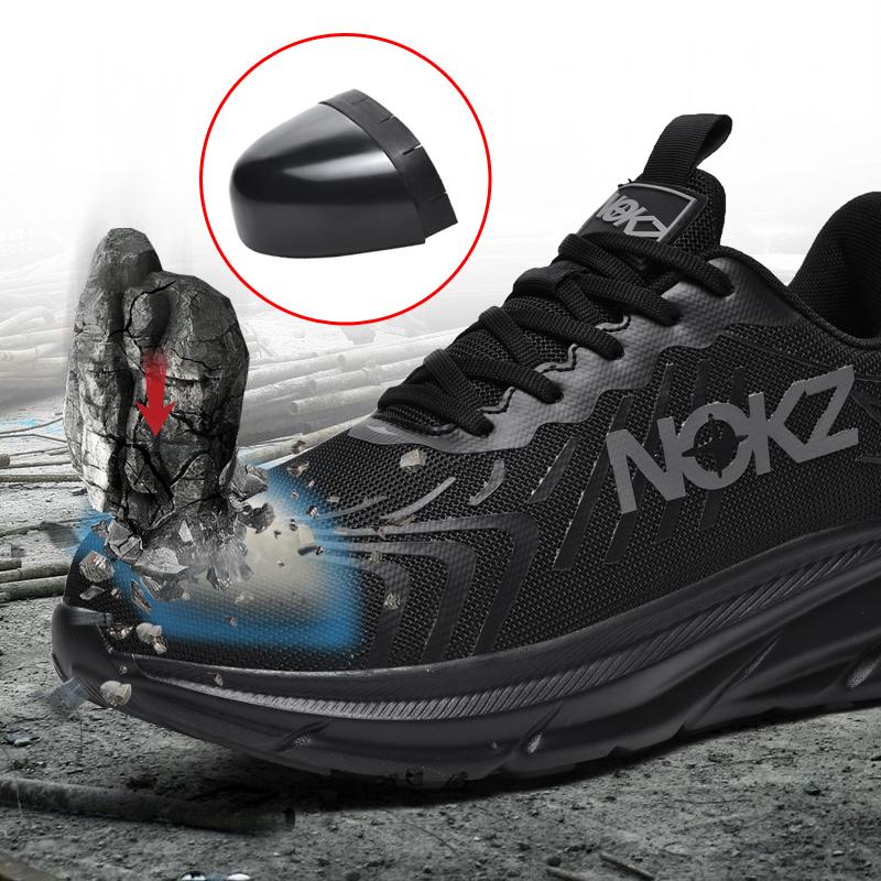 Rotating Button Safety Shoes Men Anti-smash Anti-puncture Work Shoes Fashion Men Safety Sport Shoes Security Protective BootsMen