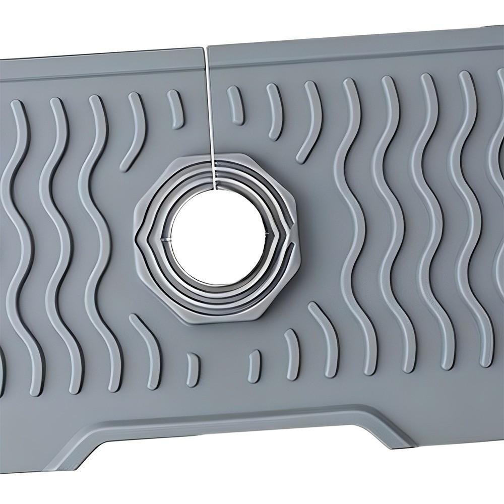 New Silicone Faucet Pad 61cm Extra-long Multi-Functional Water Drip Tray Cuttable Wavy Texture Sink Draining Pad Home Use