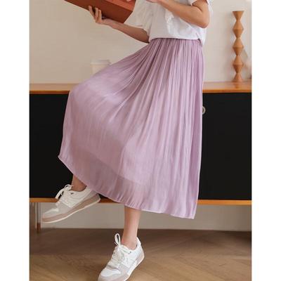 Demana Shimmer Pleated Midi Skirt