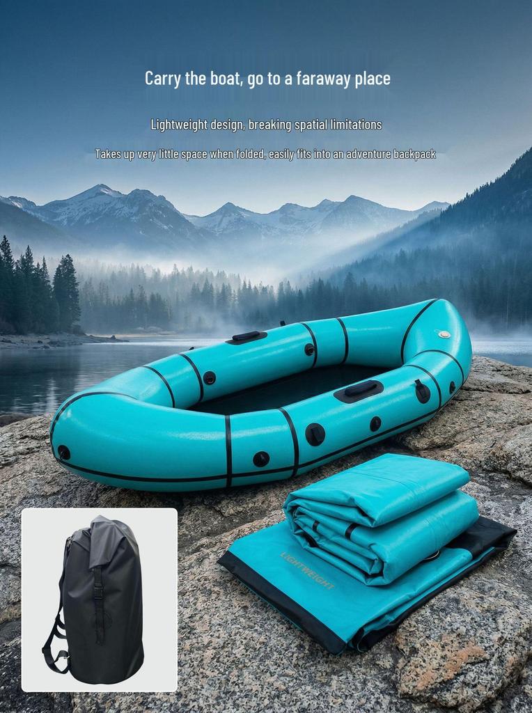 Hard Shell Inflatable Kayak Backpack - PVC Mesh & Hard Bottom Assault Boat