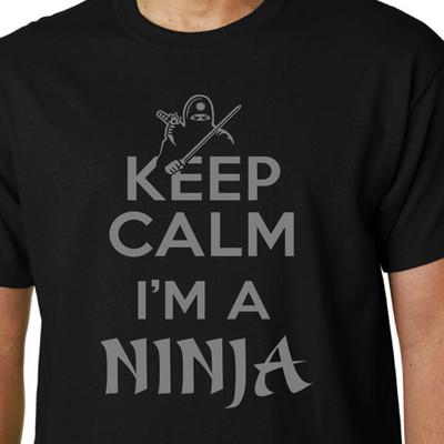 Keep Calm Im A Ninja TShirt Kung Fu Bruce Lee Karate Kosugi Geek Funny Quote