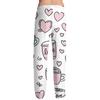 Men's Valentine's Day Printed Drawstring Long Pants Casual Pajamas