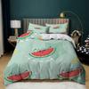 Watermelon Duvet Cover Set Green Red Polyester King Queen Full Size Bedding For Kids Teens Adults