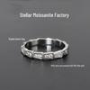 Anello a Serpente a Riga Singola in Argento Sterling 925 con Diamanti Completi - Stile Celebrità Anello Matrimoniale e per Coppia per Donna