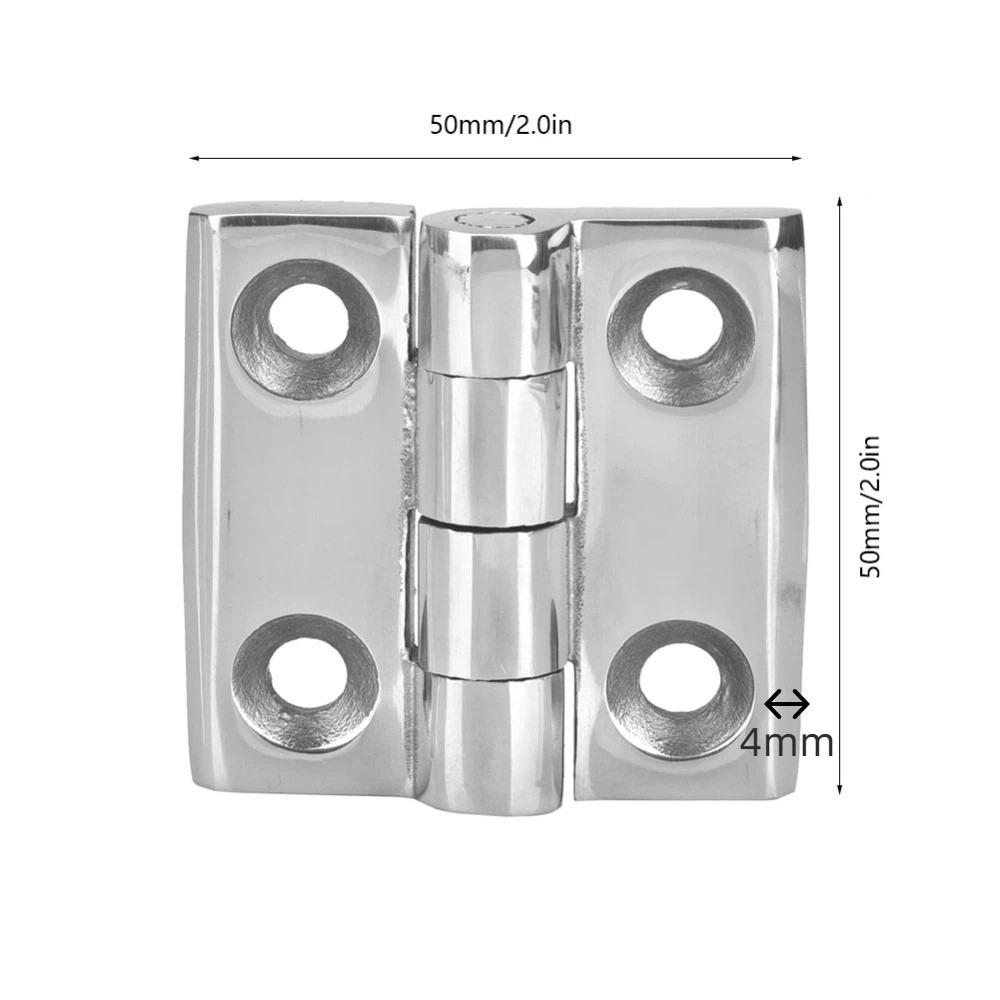 2 Pack 2" x 2" / 1.5" x 1.5" Boat Butt Hinges 316 Stainless Steel Investment Casting Construction Marine Grade Hatch Hinge