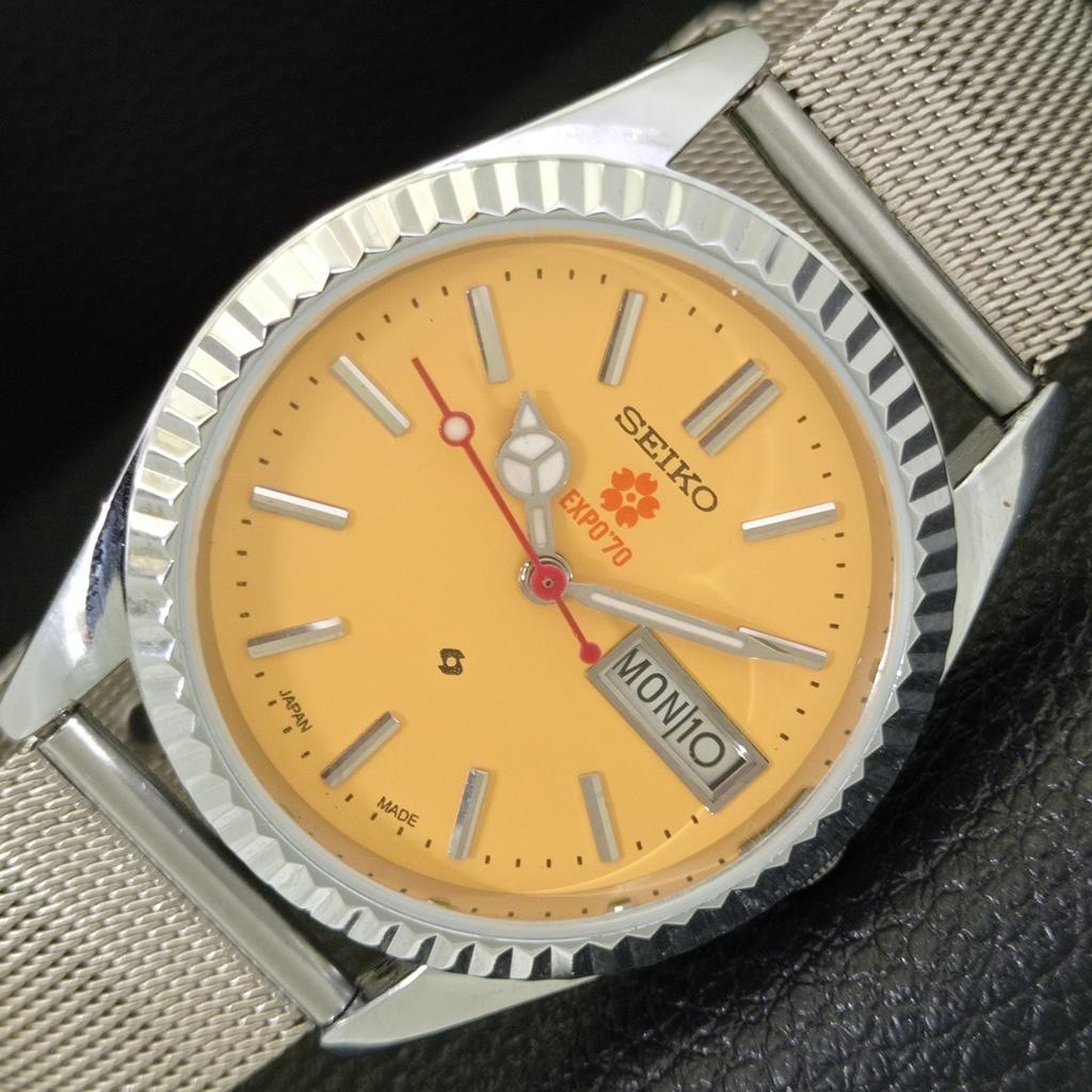 ЯПОНСКИЕ ВИНТАЖНЫЕ ОТРЕМОНТИРОВАННЫЕ МУЖСКИЕ ЧАСЫ SEIKO EXPO 70 АВТОМАТИЧЕСКИЕ 6309A a441990-1