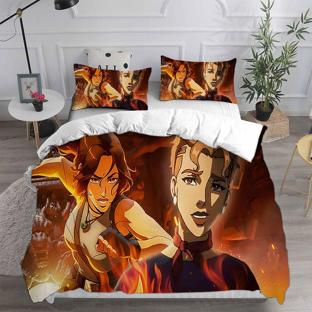 Tomb Raider The Legend Of Lara Croft Season 1 Bedding Sets Bed Cover Comforter Duvet Cover Pillow Case 2-3 Pieces Sets