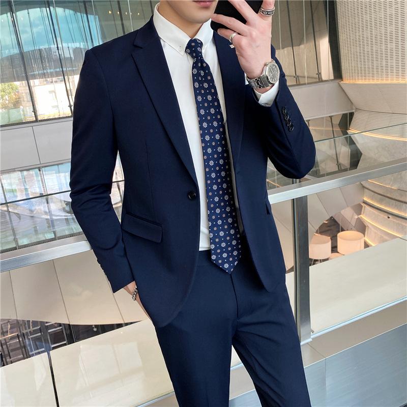 

Костюм мужской костюм-двойка Slim Fit деловой мужской профессиональный формальный костюм XXXXL