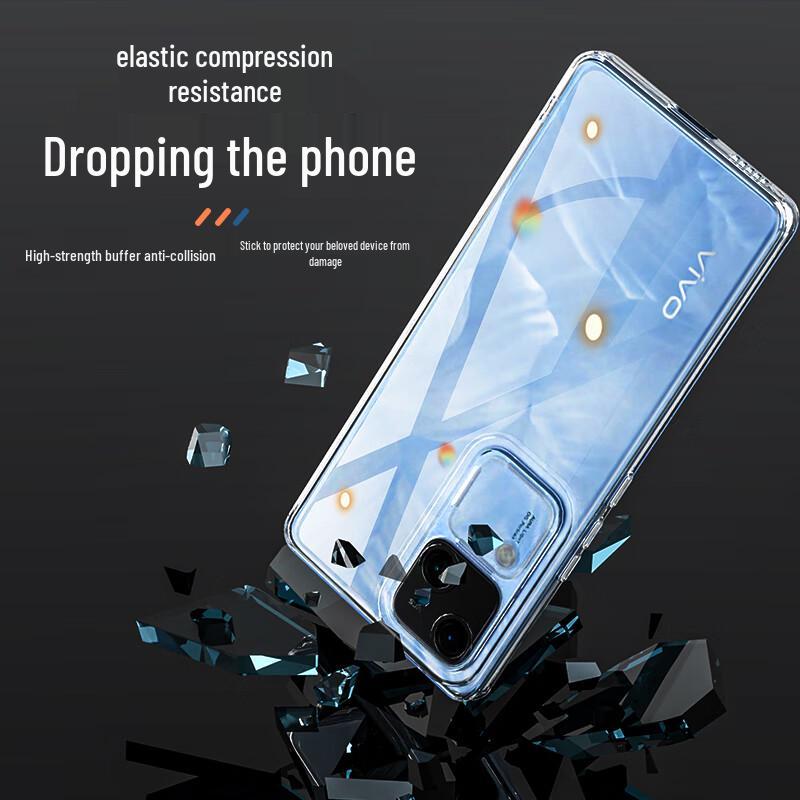 Vivo Anti-Fall Transparent Silicone Phone Case