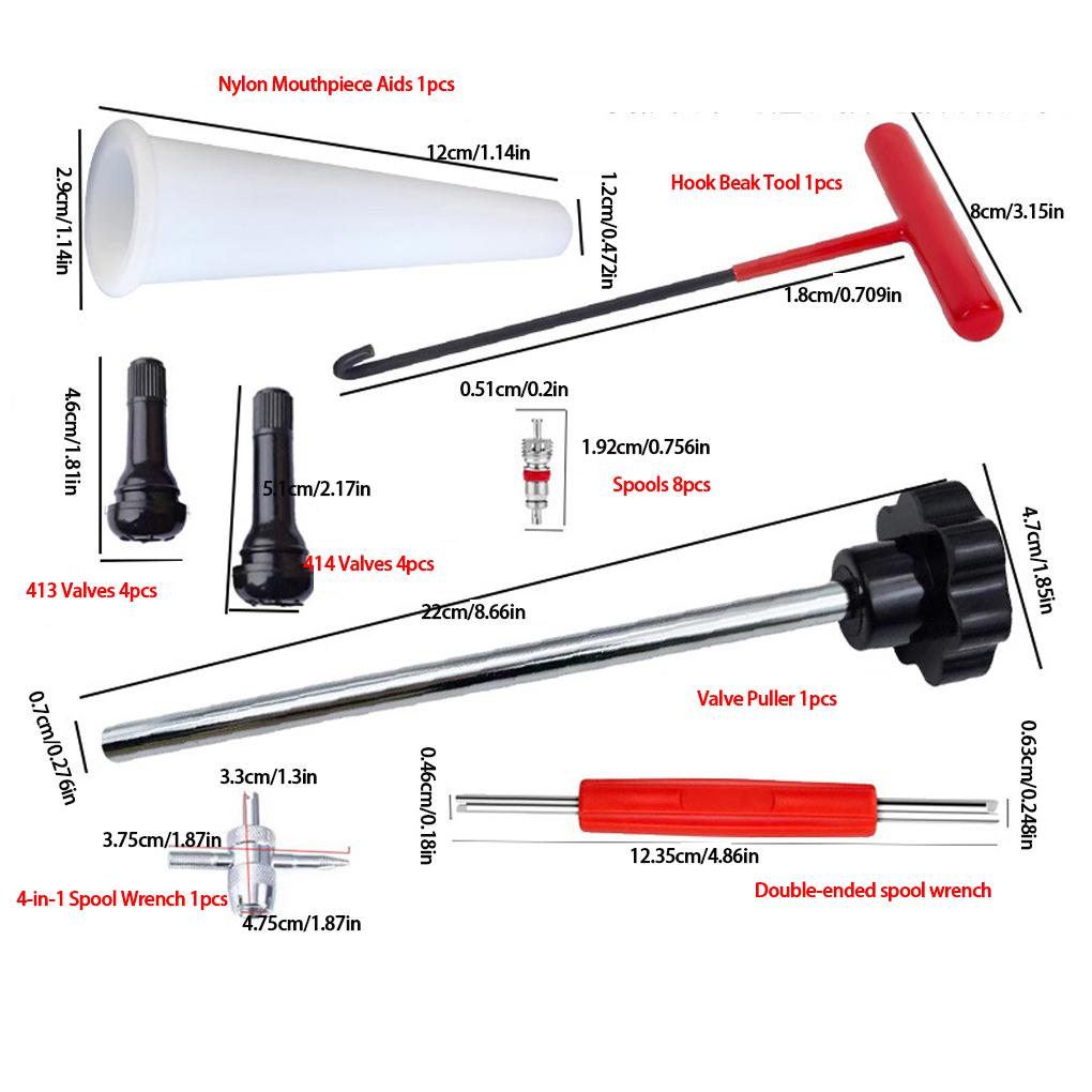 Kit Instrumente Valvă Anvelopă Demontare Ușoară Control Îmbunătățit Pentru Mașini ATV-uri Și Biciclete Motociclete