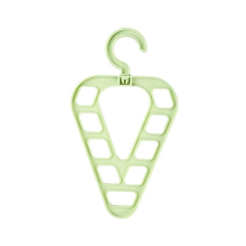 

1 шт. Треугольная вешалка с девятью отверстиями, многофункциональная, креативная, пластиковая, вращающаяся, волшебная, организующая, складская стойка