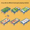 6-In-1 Mini Billiards Table Game 2 To 4 Players Parent-children Interactive Simulated Pool Table