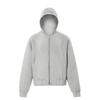 Unisex Oversized Hooded Zip-Up Sweatshirt Streetwear Deconstructed Design Fall Casual Outerwear