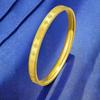 Classic Gilt Brass Four-Leaf Clover Bangle Bracelet - Women's Lucky Jewelry Gift