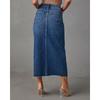 Summer Women's Denim Skirt Split Cowboy Skirt High Waisted A-line Skirt Mid-Length Skirt