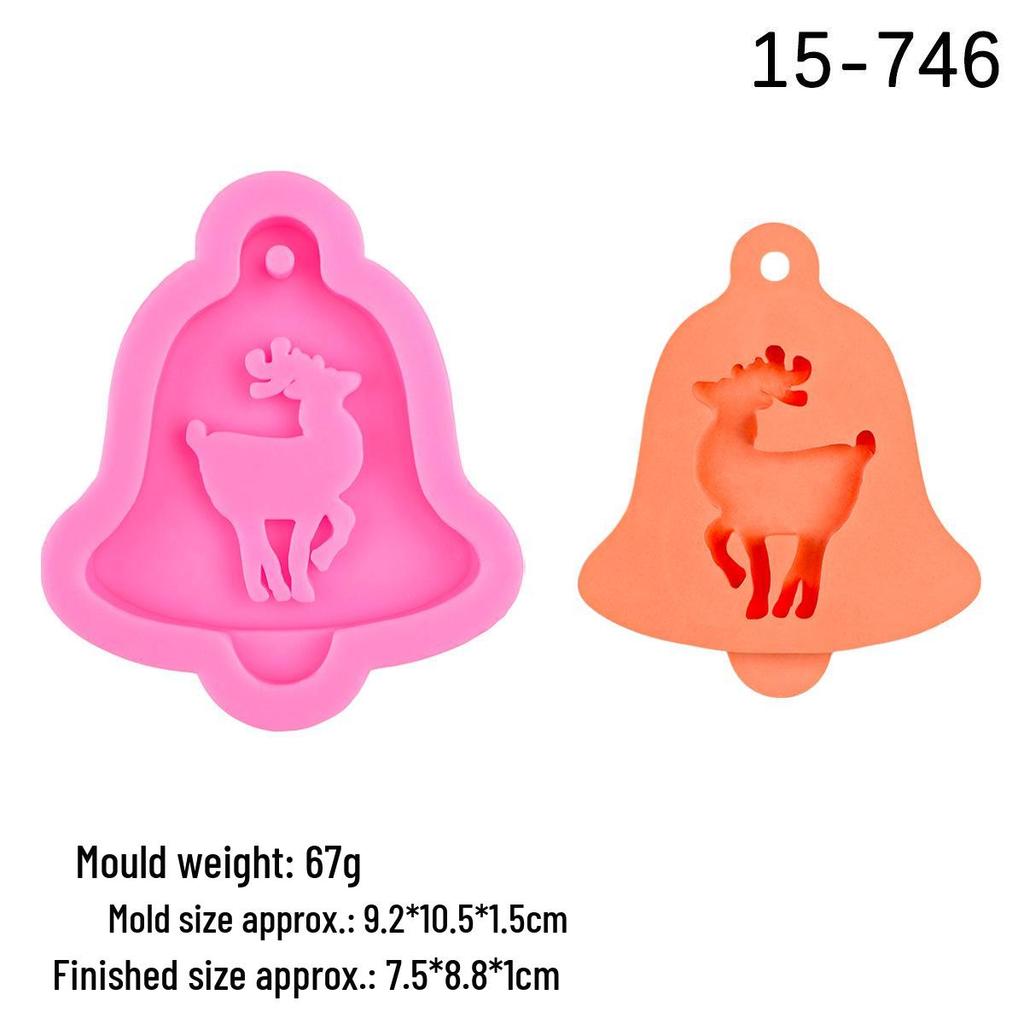 DIY Scented Plaster Diffuser Pendant Mold - Christmas Tree, Snowflake, Reindeer, Bell