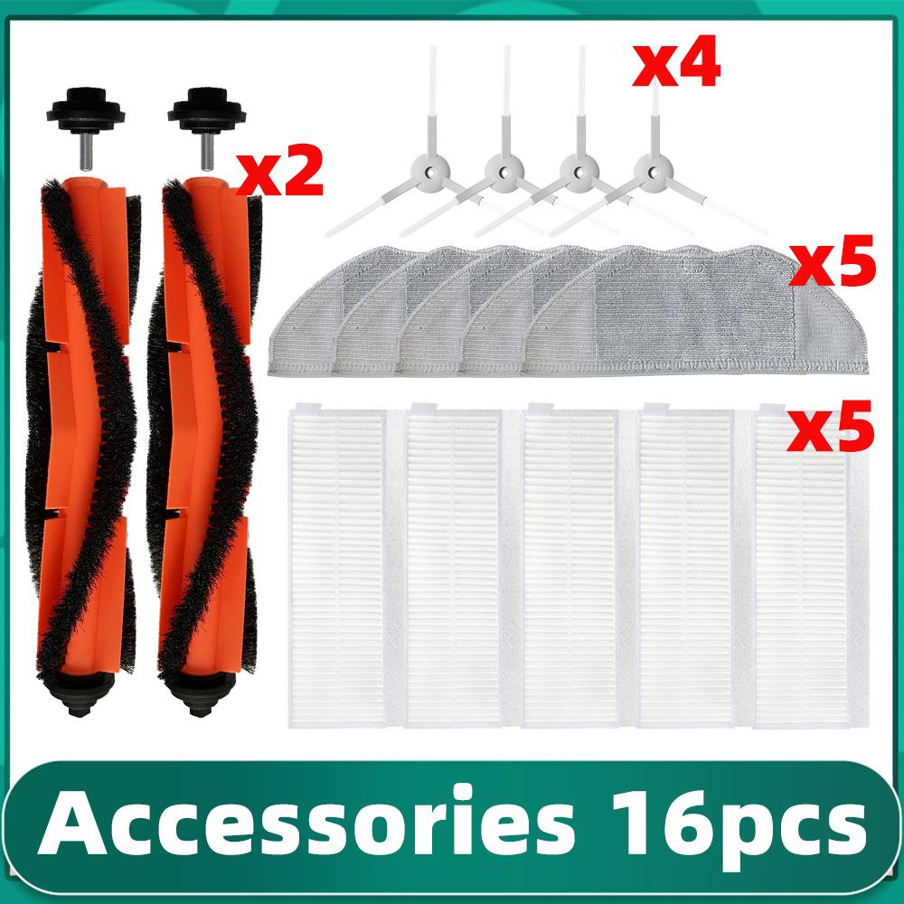 Passend für MJSTG1 Mijia G1 Mi Roboter Staubsauger-Wischmopp Essential Reiniger Hepa Filter Haupt-Seitenbürste Wischmopp-Lappen Ersatzteil Zubehör