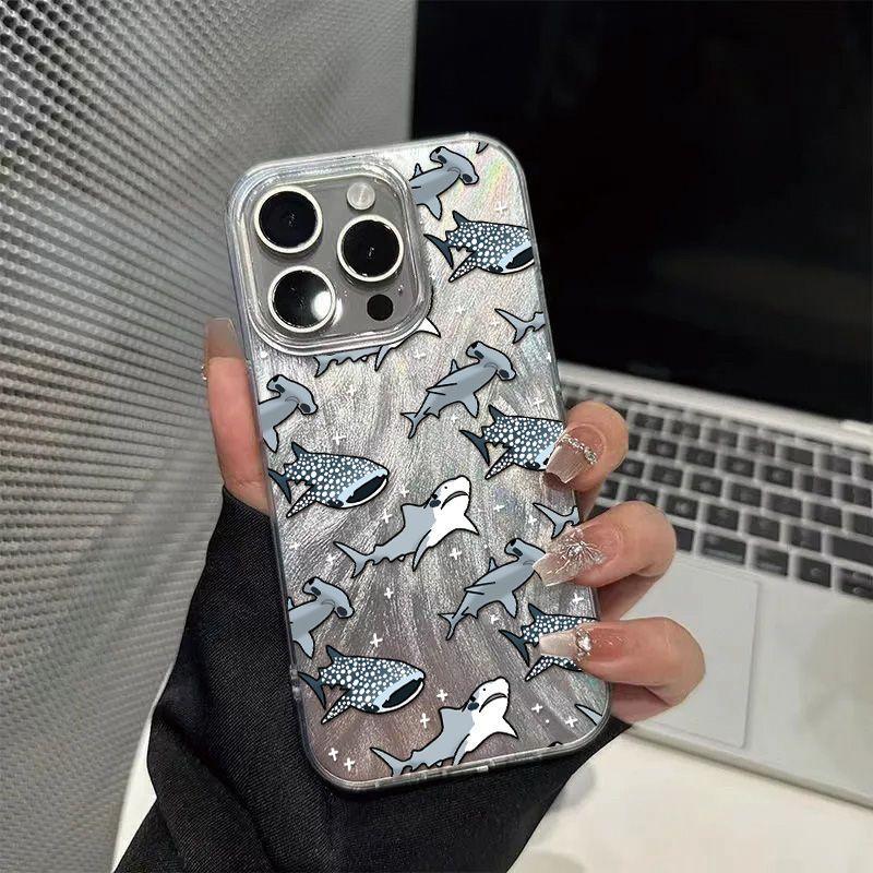 Mode Ocean Star Hai Handyhüllen für 17 16 15 Pro Max 14 13 12 11 16E iPhone Air Senior Federgaze Bumper Cover