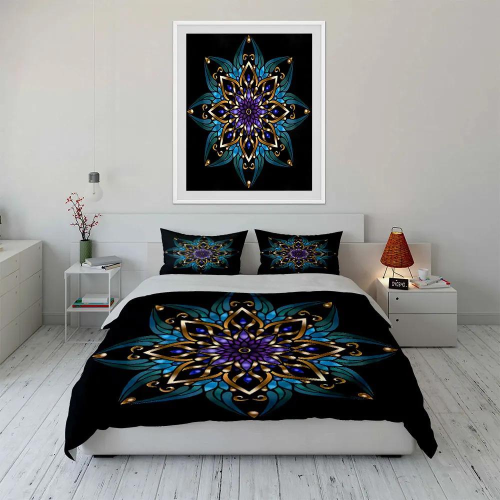 Mandala Decorative Art Set Soft Comfortable Duvet Cover Bedding Set Included 1*Duvet Cover & 2*Pillowcases gift