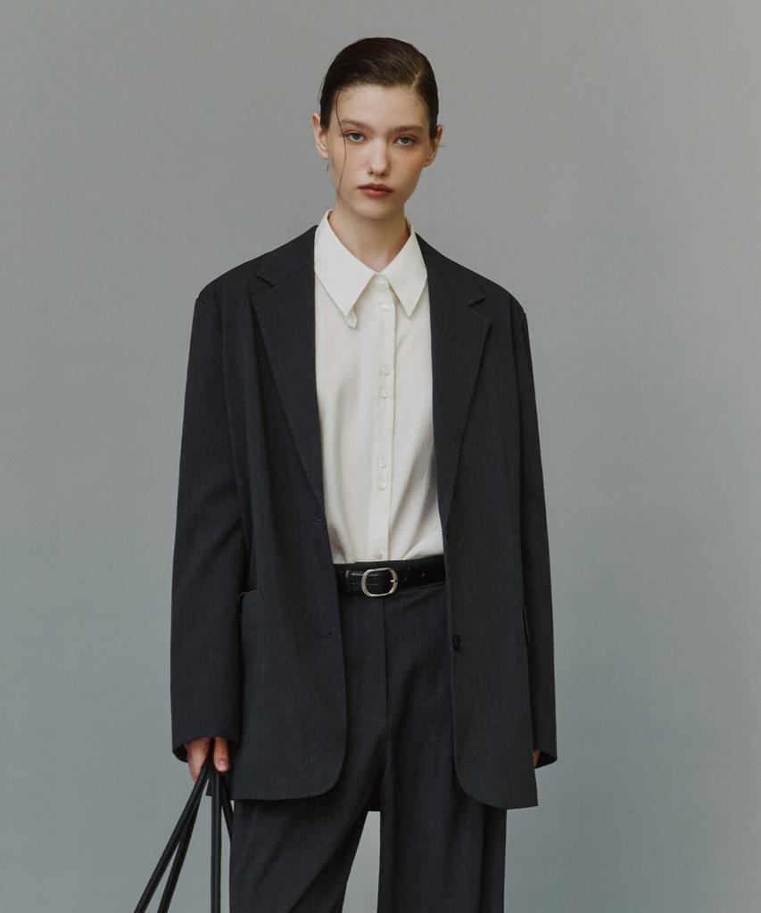 SIYAZU Siot4200 Gentle Tailored Blazer_Charcoal