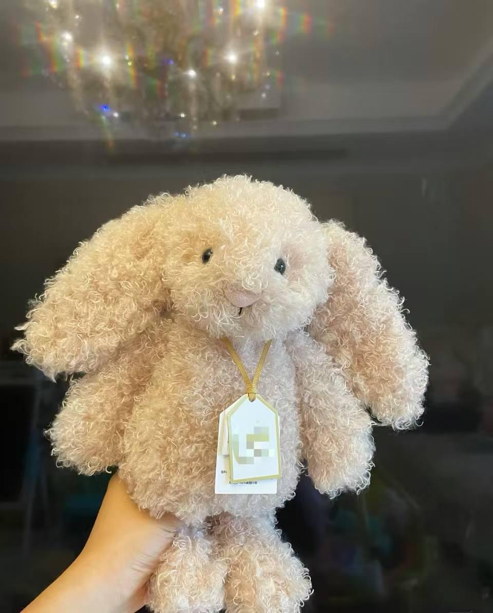 

Изысканная плюшевая игрушка-кролик с кудрявой шерстью, кукла-животное - Золотой ярлык, подарок на весну/лето As shown