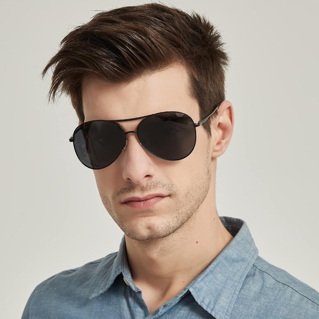 Aviator Sunglasses for Men Women Retro Men's Sunglasses Mirror Lens for Driveing Traveling Fishing Outdoors UV400 Protection