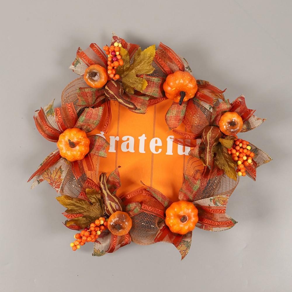 Podzimní věnce Umělé 15,7 palce s bobulemi, dýní, javorovými listy