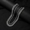 Collana Combinata, Set di Collane Cubane Stacked 2 Pezzi Elegante e Semplice