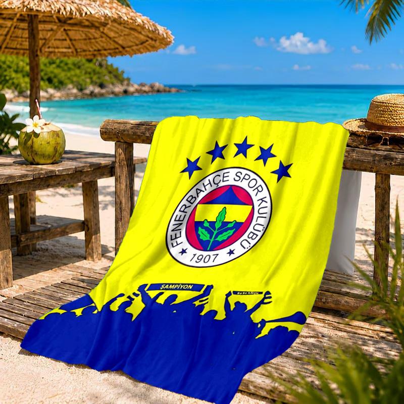 Fenerbah?E-Sport Club Emblem Strandtuch, Schnelltrocknend, Pflegeleicht, Geeignet für Fitness und Strandurlaub, Sport-Essential