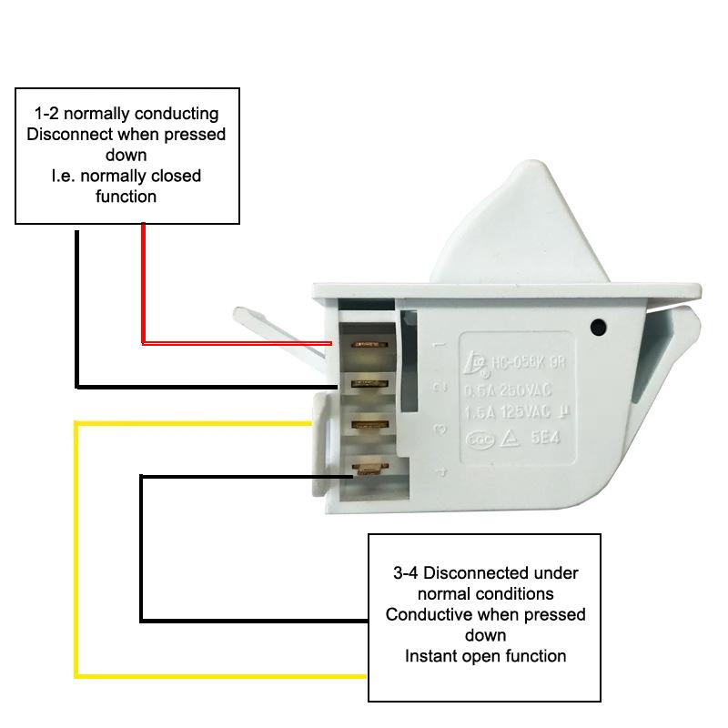 Lodówki Chłodziarki Zamrażarki Wyłącznik Światła Drzwi Automatyczny Reset Kompatybilny