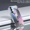Gradient paw print pattern glass phone case suitable for Samsung GalaxyS26 S25 S24 S22 S21 S20FE/Ultra/Plus anti drop back cover