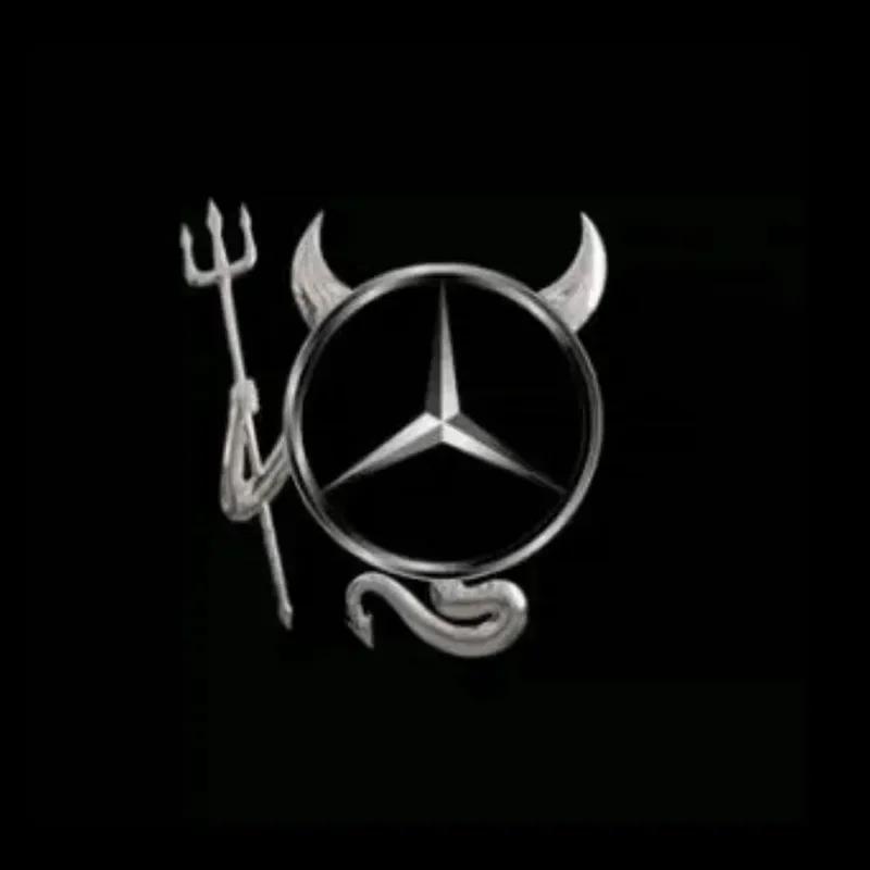 C200 E200 New For Mercedes Benz 2PCS LED Car Door Welcome Lamps Logo Emblem Ghost Shadow Light Auto Accessories For Mercedes Ben