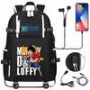 RiMan ONE PIECE Luffy Printed Teen Student School Bag Large Capacity Men's and Women's Leisure Travel Backpack