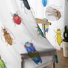 Nice Watercolor Bugs Tulle Sheer Curtains for Living Room Decoration Curtain for the Room Bedroom Kitchen Voile Organza Curtains