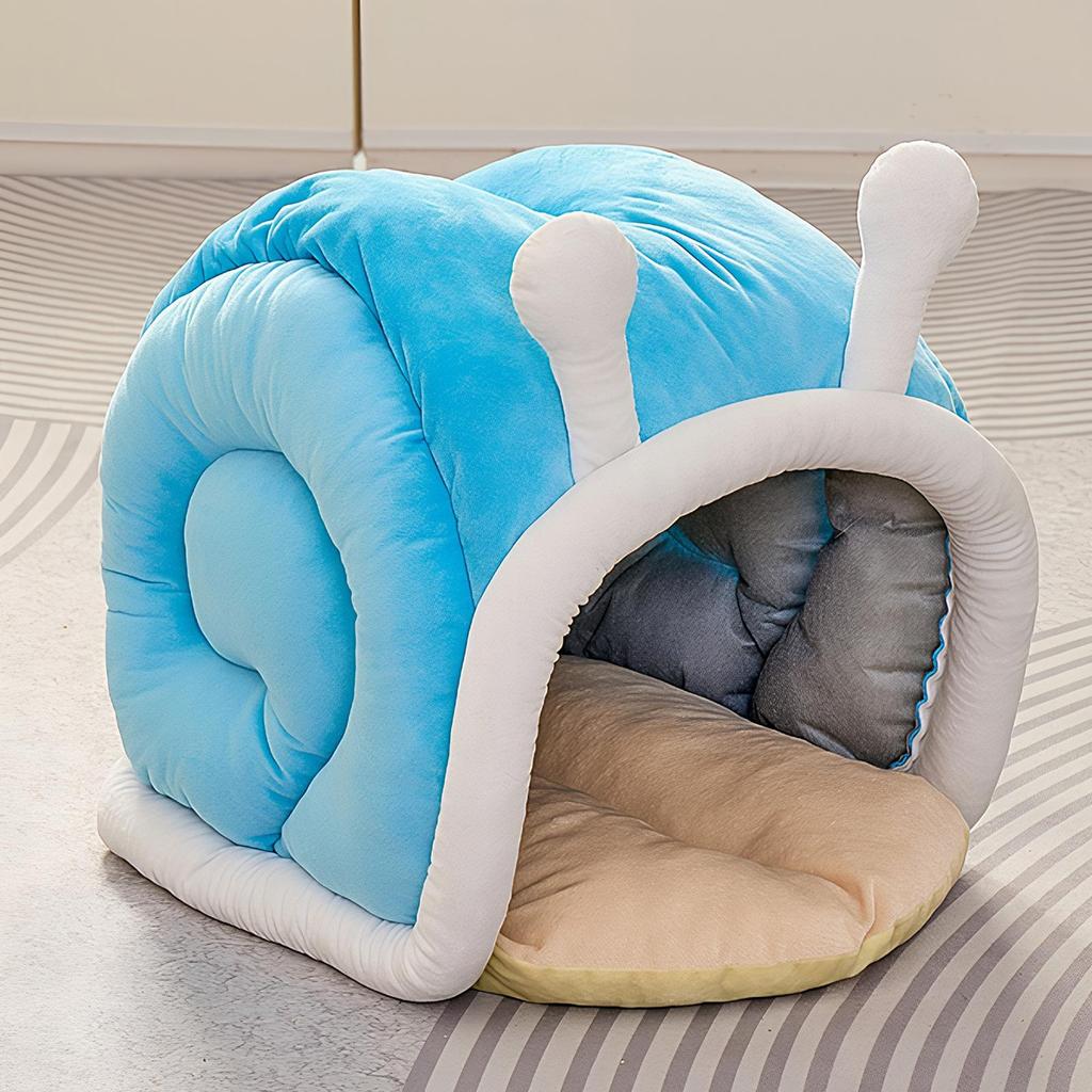 Snail shaped cat nest Semi Enclosed Cat Winter Warming Bed indoor cat and small dogs house Pet Accessories for Winter Travel