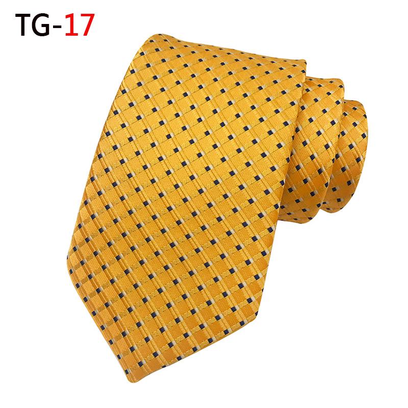 Men's Multi-Color Plaid Polka Dot Tie - Versatile for Formal & Casual Wear