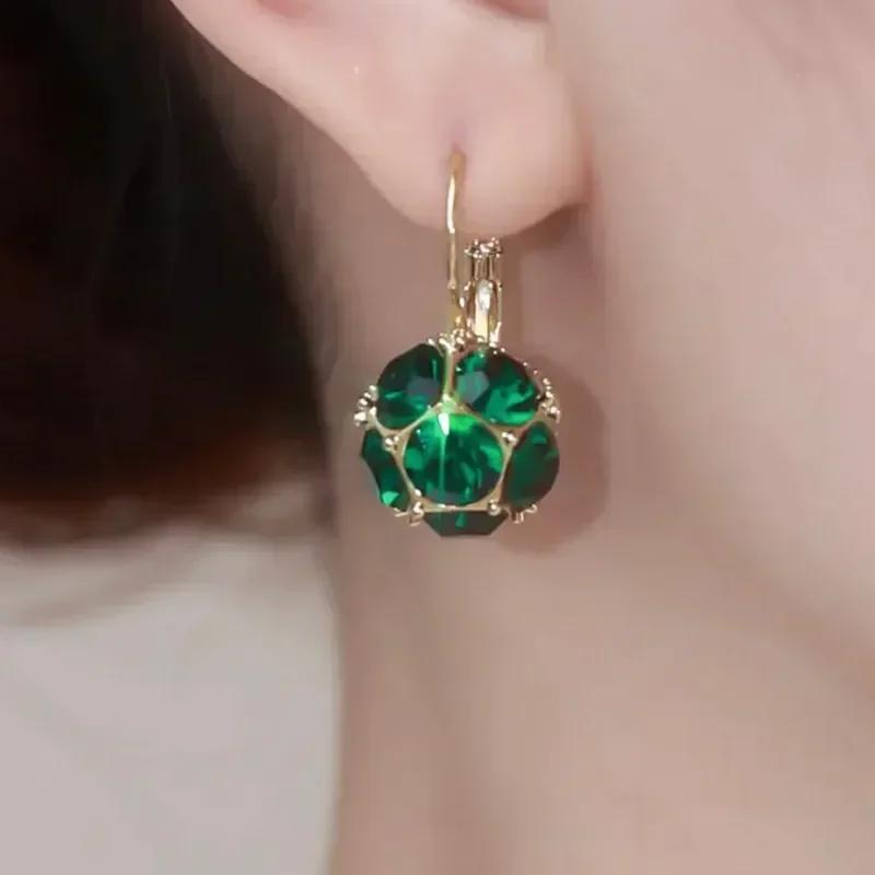 2025 Vintage Gold Big Ball Bag Earrings for Women Trendy Simple Earring  Prevent Allergy Party Accessories Birthday Gift