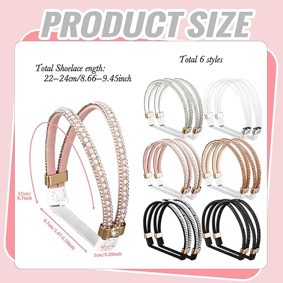 1~6Pairs Women Shoelaces High Heels Adjustable Shoe Belt Ankle Holding Loose Anti-skid Bundle Laces Tie Straps Band