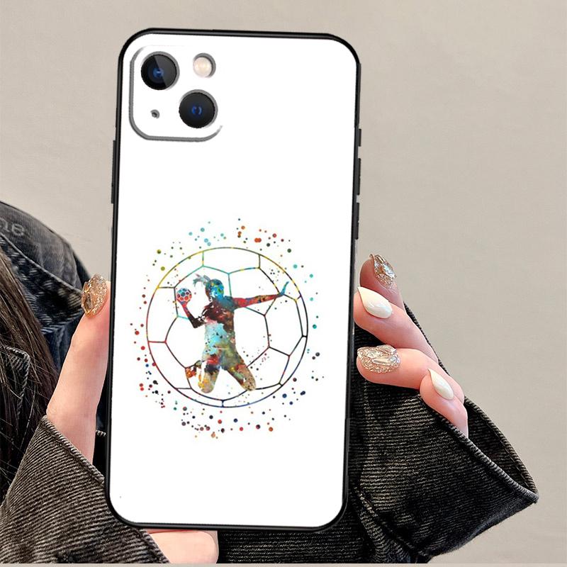 Handball Handballer Phone Case For iPhone 17 Pro Max 11 14 15 16 Pro Max 12 13 Mini 16 Plus 16e 17 Air Cover