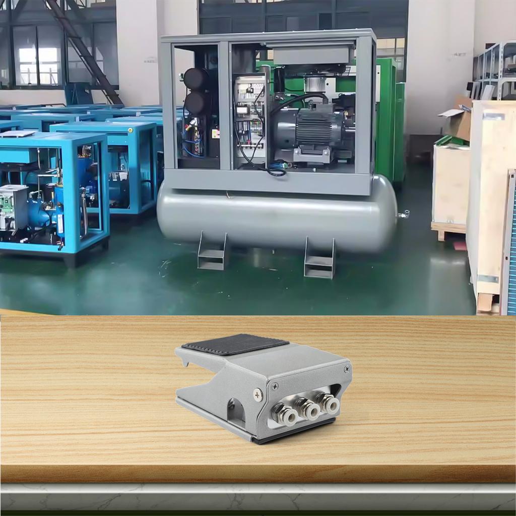 FV420 Pneumatic Foot Pedal Valve 4 Way 2 Position Functionality for Hands Operation in Various Pneumatic Systems
