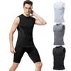 Compression Men  Ice-Silk Slimming Vest Quick-Dry Shirts Tank Top  Basketball Train