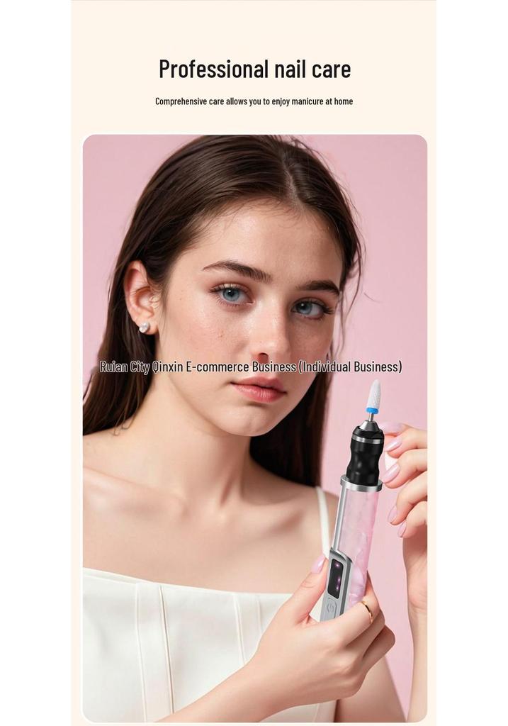 Rechargeable Electric Nail Grinder Polisher Cuticle Remover Manicure Tool - Cross-border Compatible