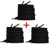 1Pair/3Pair NEW Flat High-Quality Cotton Shoelace Suitable for A Variety of Shoes 0.8 Cm Wide Unisex Solid-Color Shoelaces